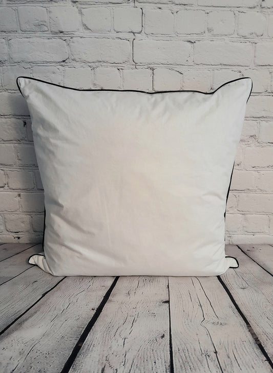 Feather filled cushion, pillow inner pad, square.