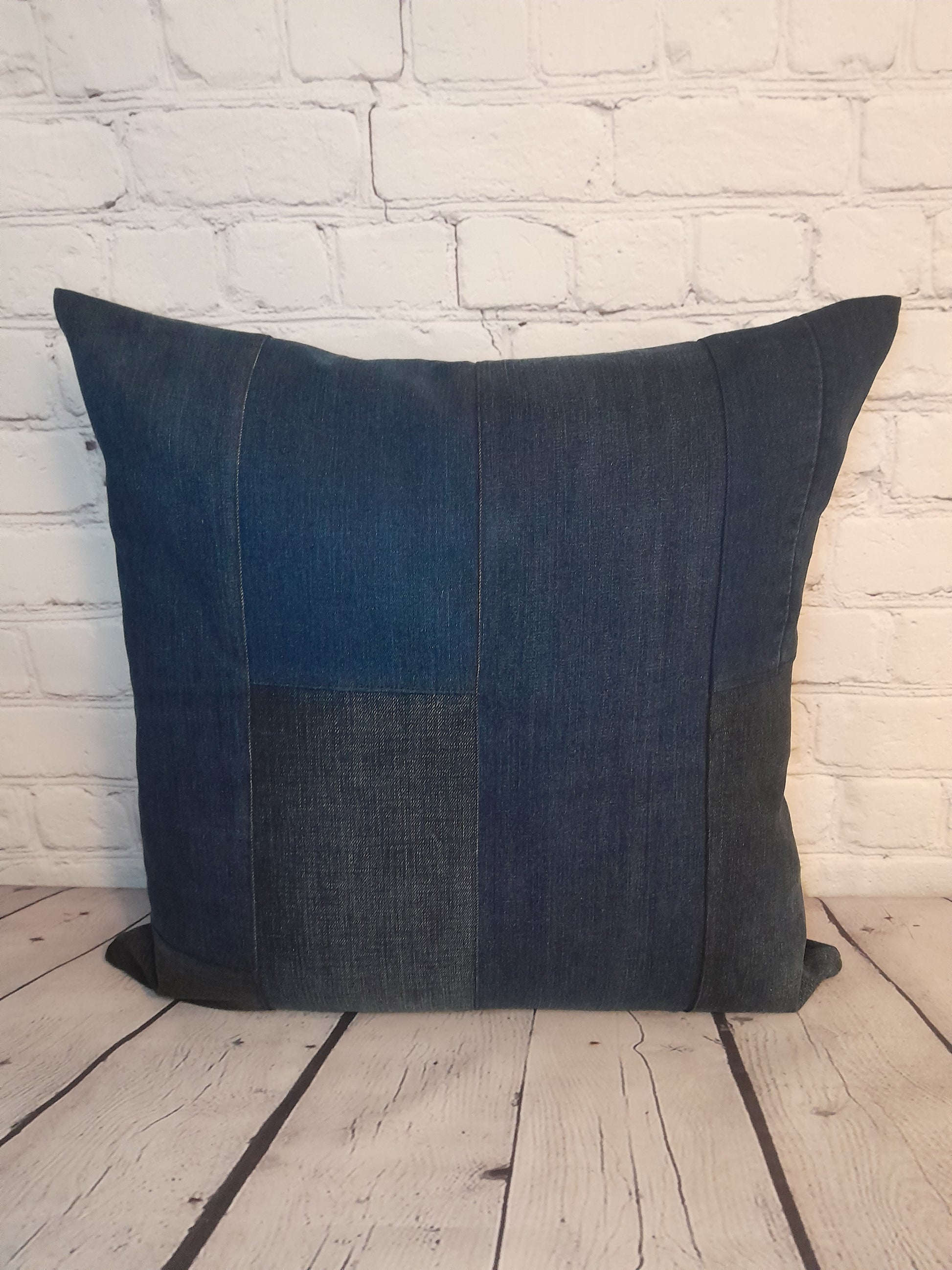 blue denim cushion