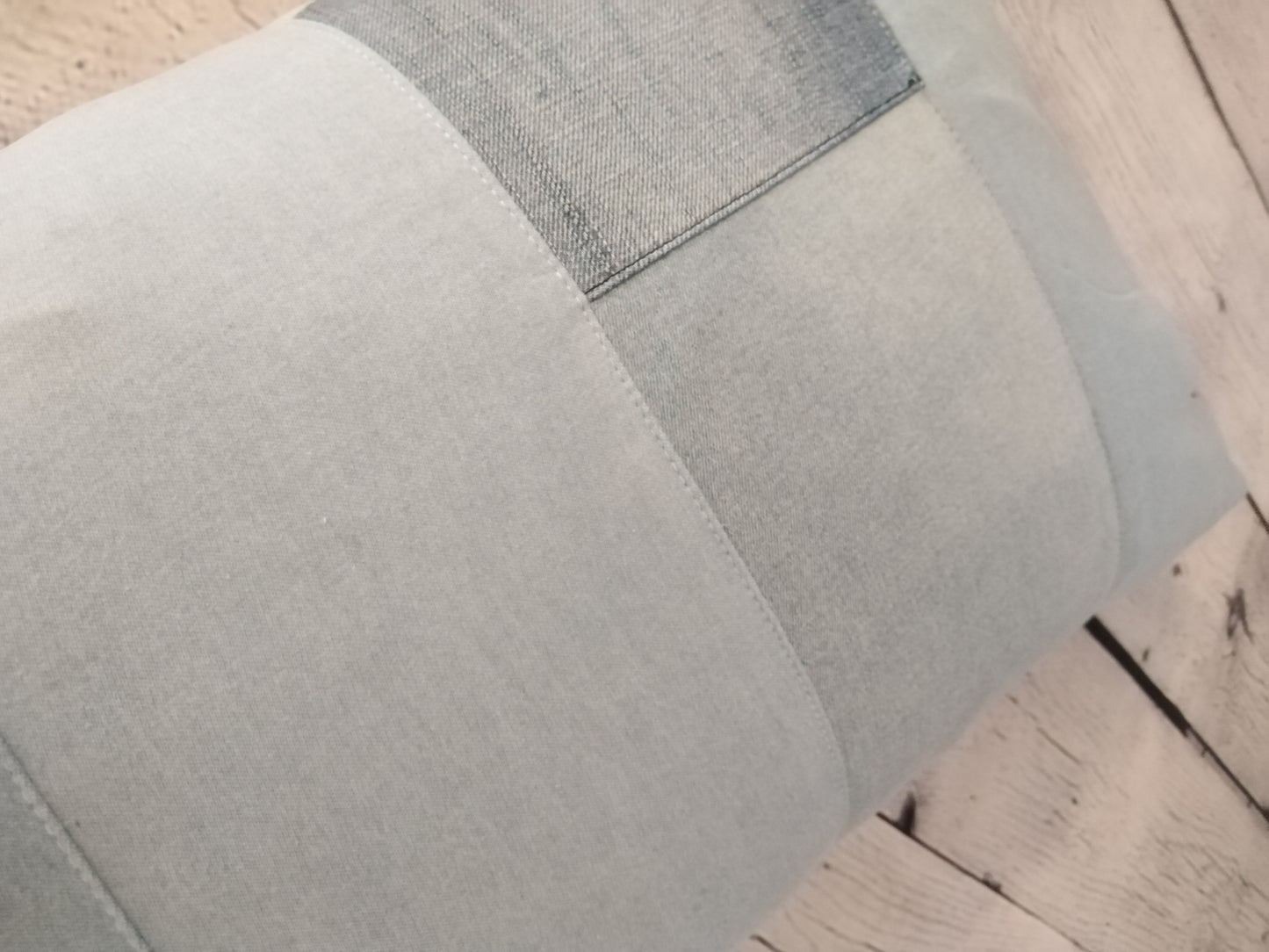 Light denim cushion from old jeans